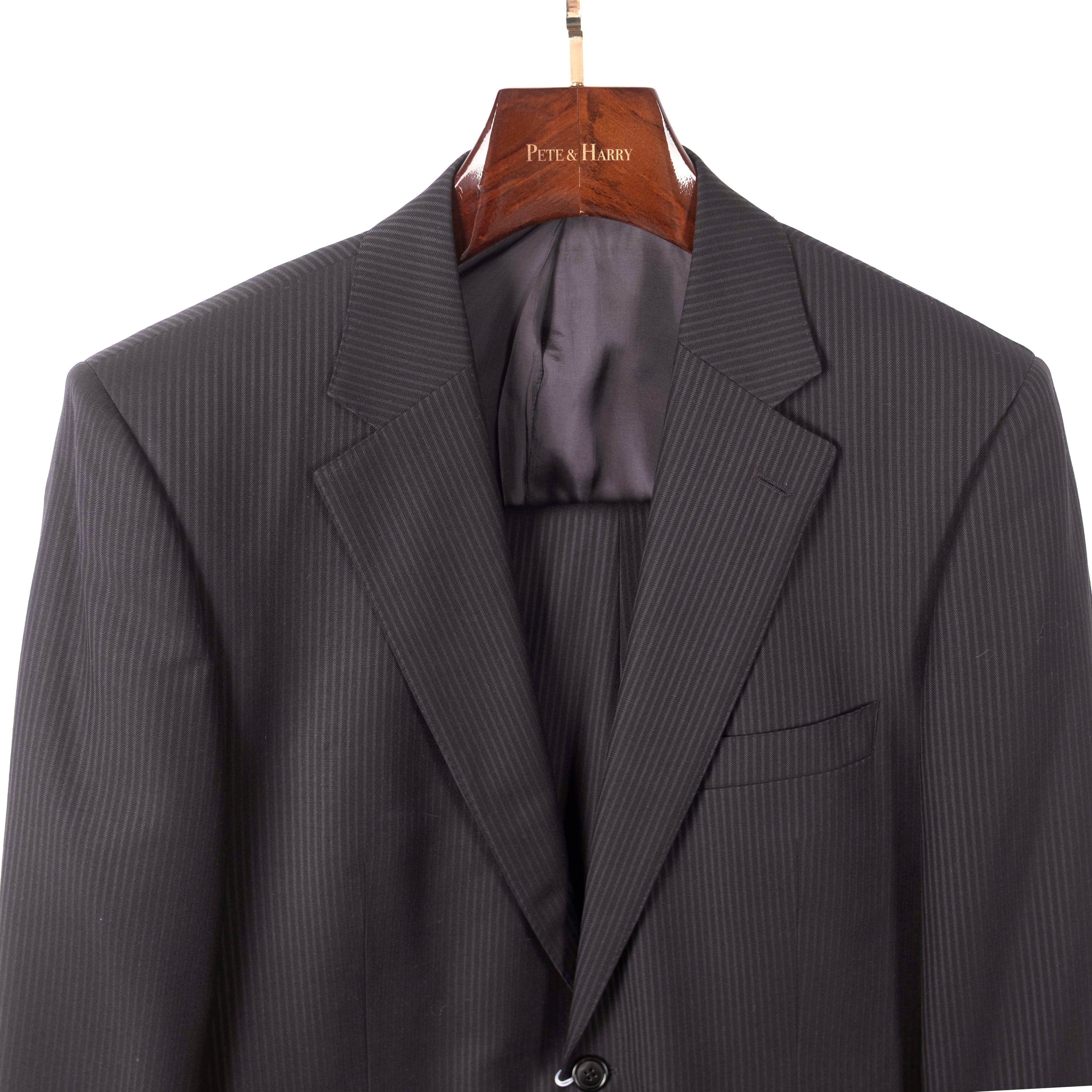 Charcoal Pinstriped Business Suit