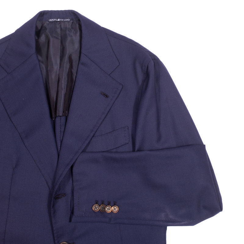 Orazio Luciano Navy Patch Pocket Sport Coat