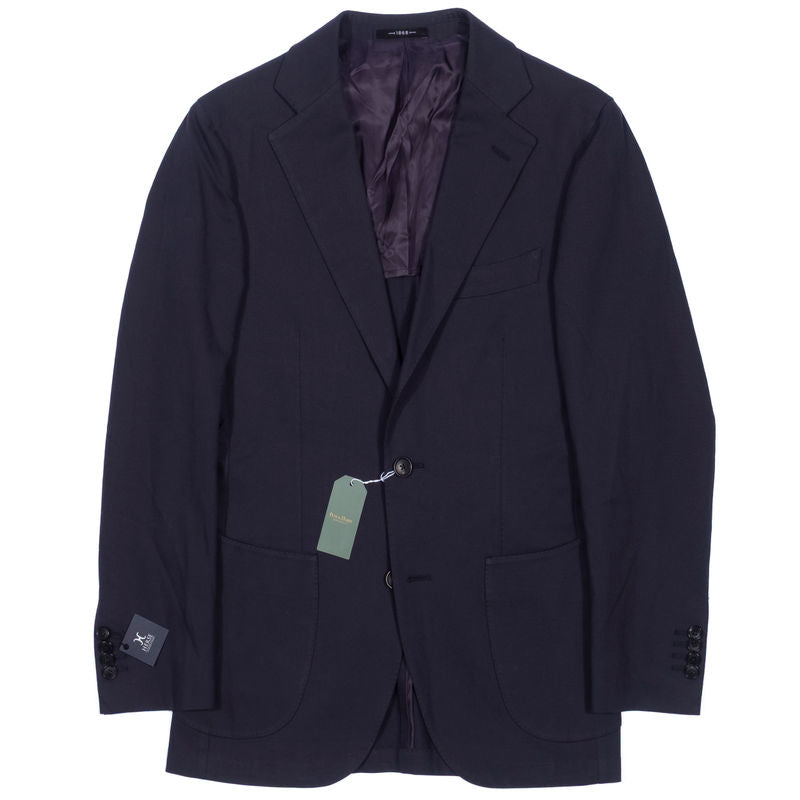Herse Navy Cotton Suit, 44R