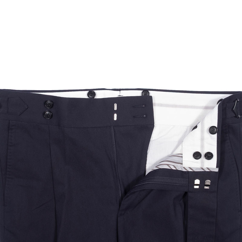 Herse Navy Cotton Suit, 44R