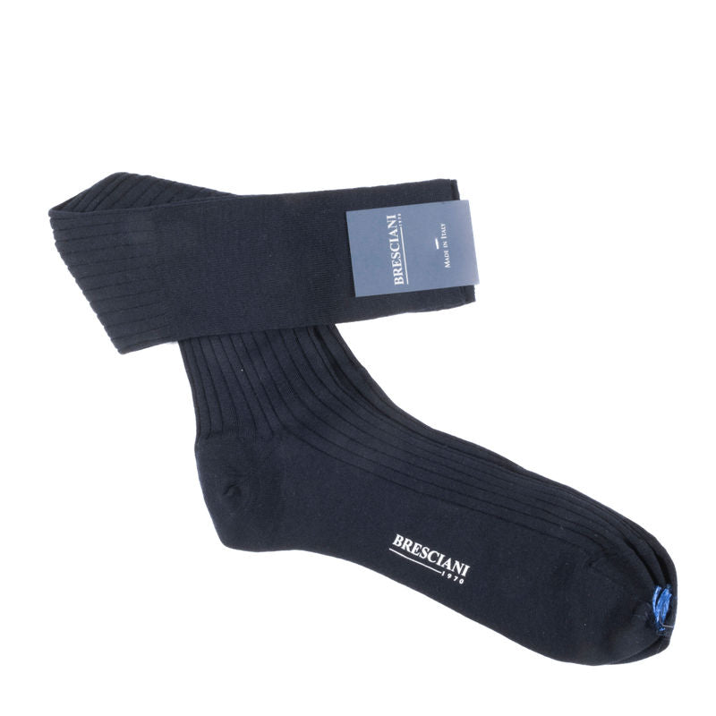 Navy Over The Calf Sock