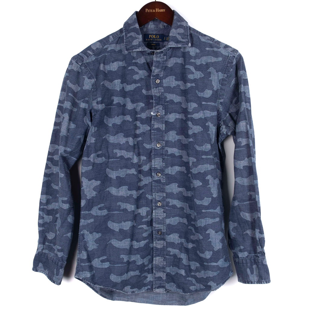 Navy Camo Denim Shirt