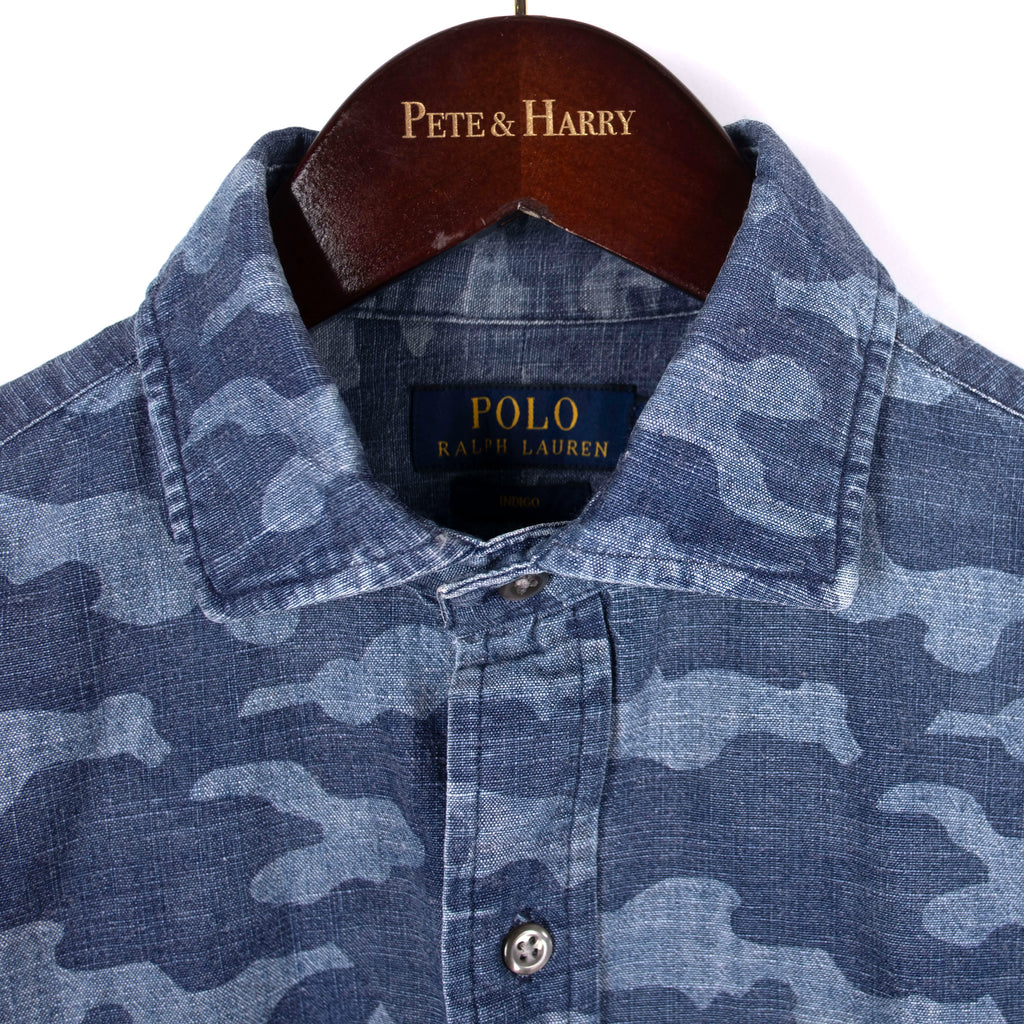 Navy Camo Denim Shirt