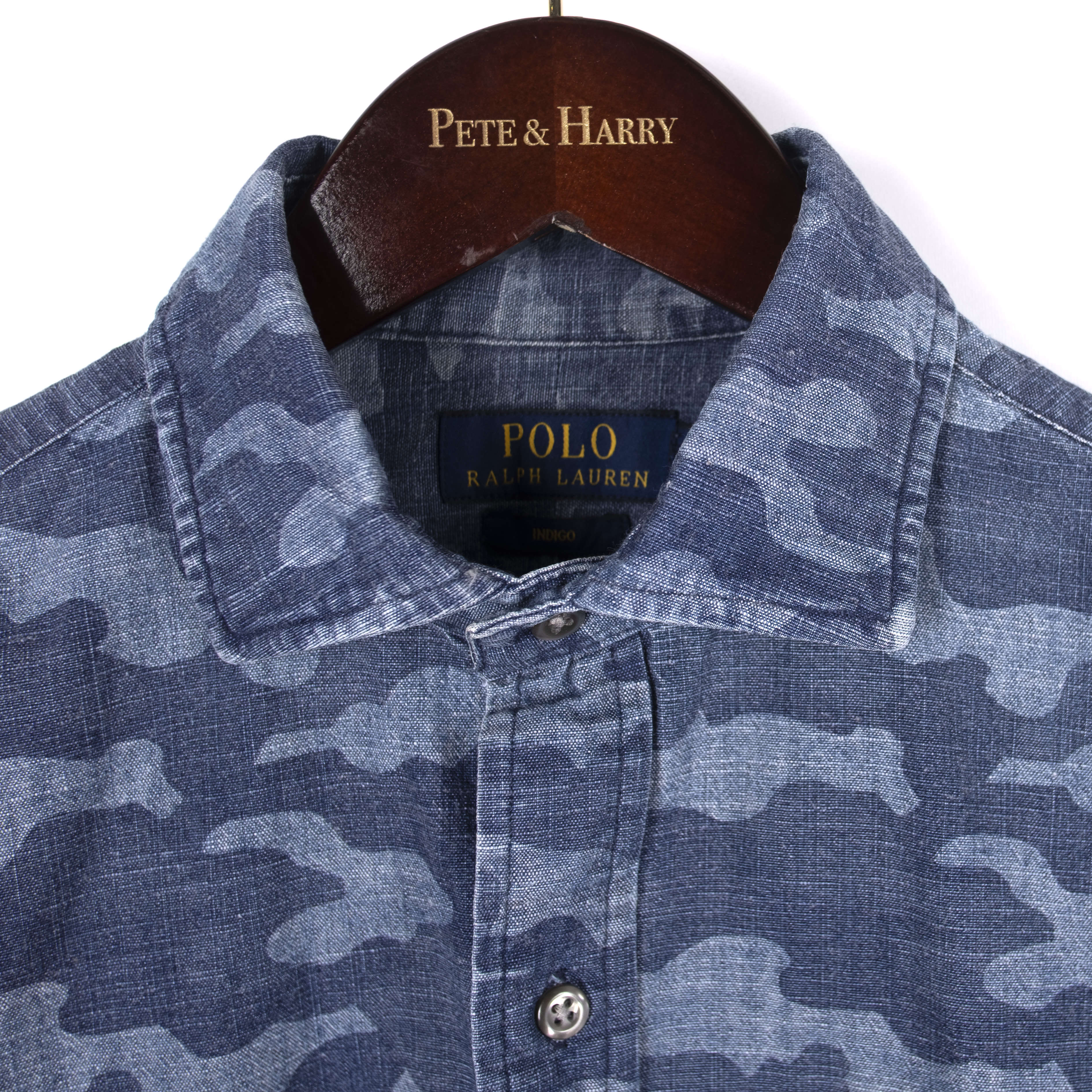 Navy Camo Denim Shirt