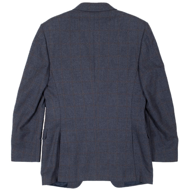 Canali Blue Wool/Cashmere Windowpane Sport Coat