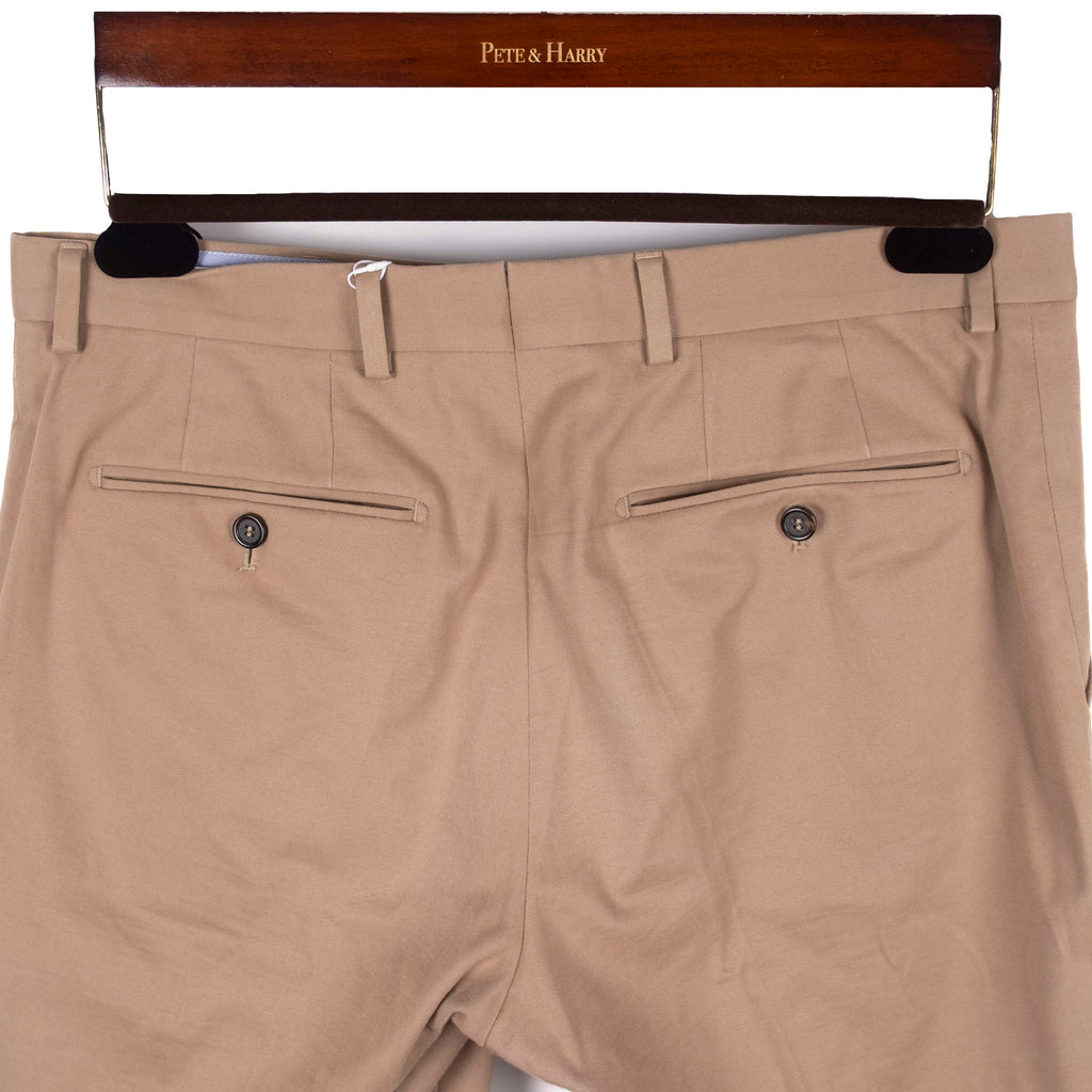 Beige Cotton Dress Trousers