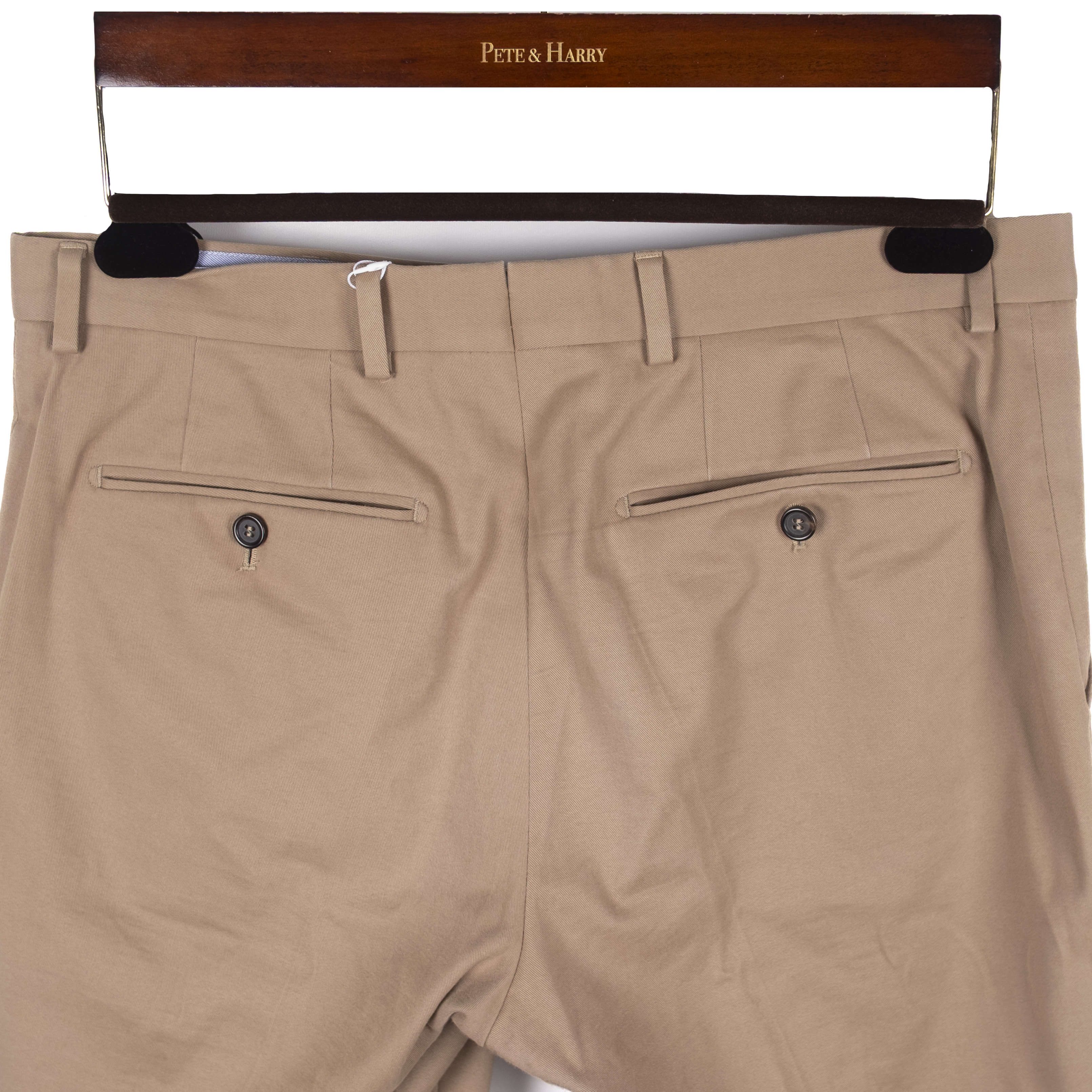 Beige Cotton Dress Trousers