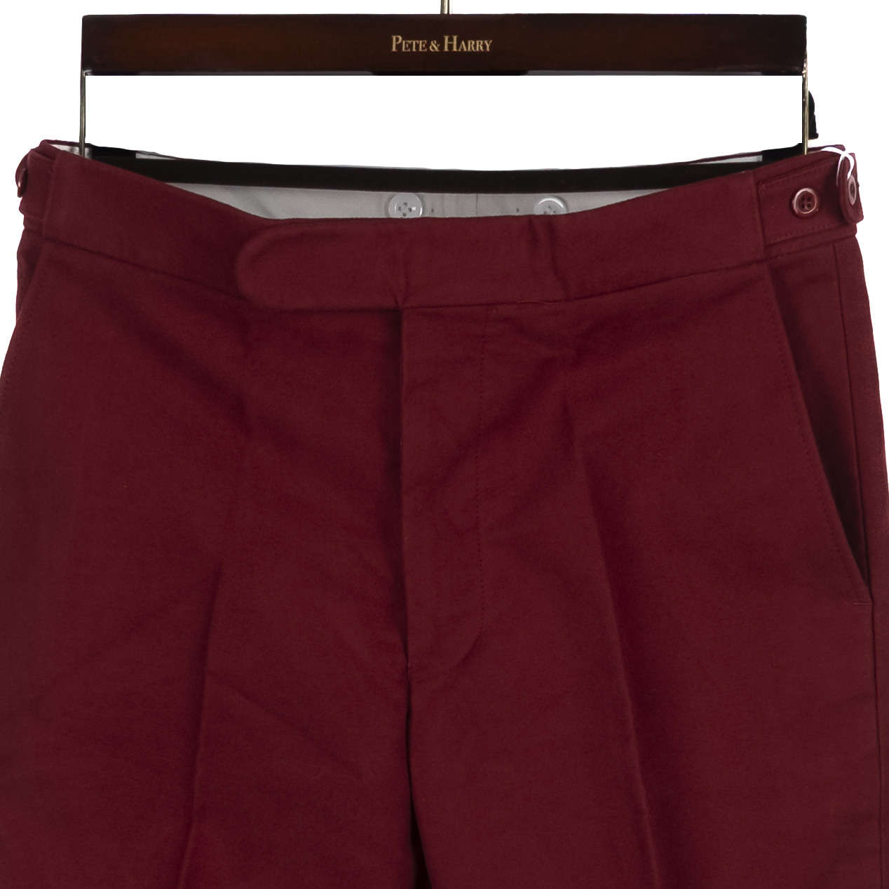 Burgundy Moleskin Trousers