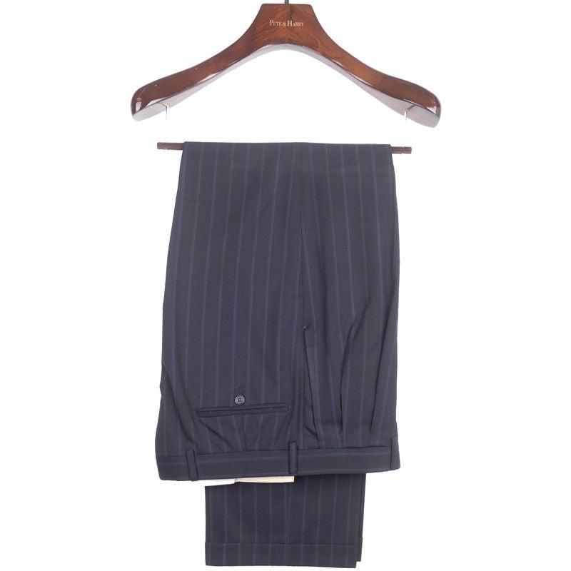 Black Striped Double Breasted Suit