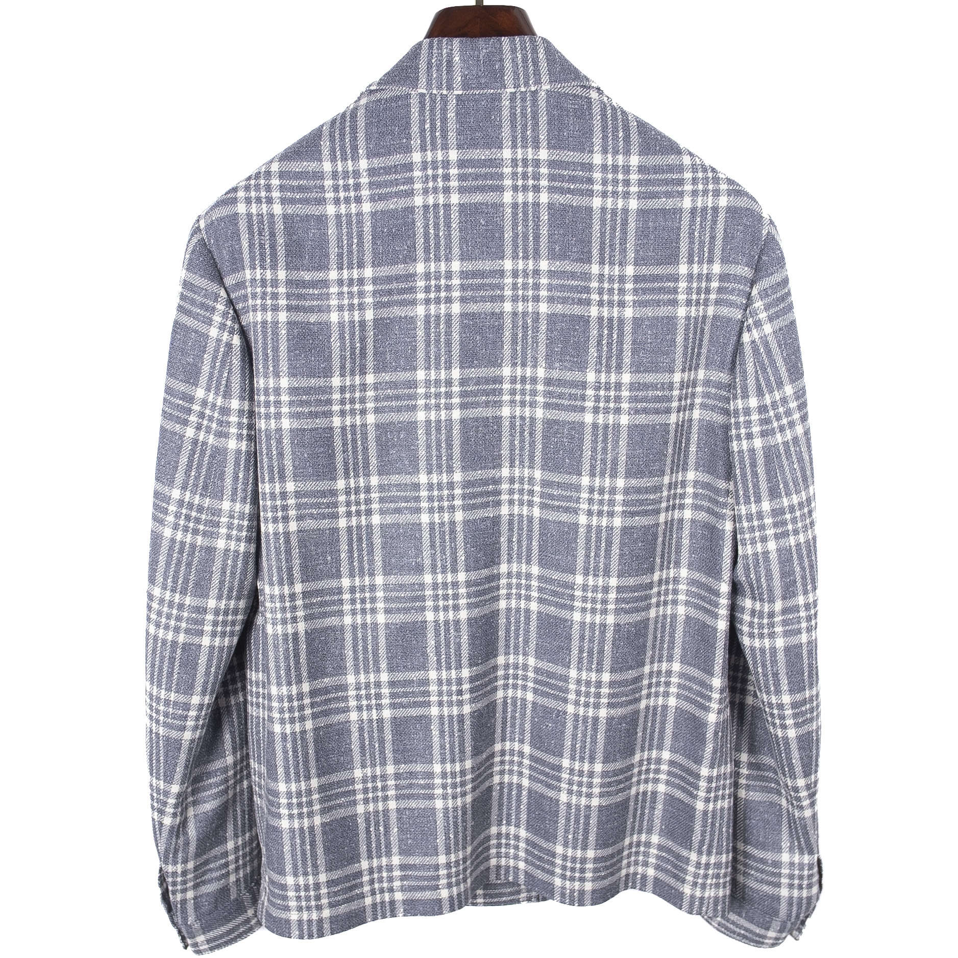 Neapolitan Hand Tailored Blue Checked Utility Jacket Sz 52