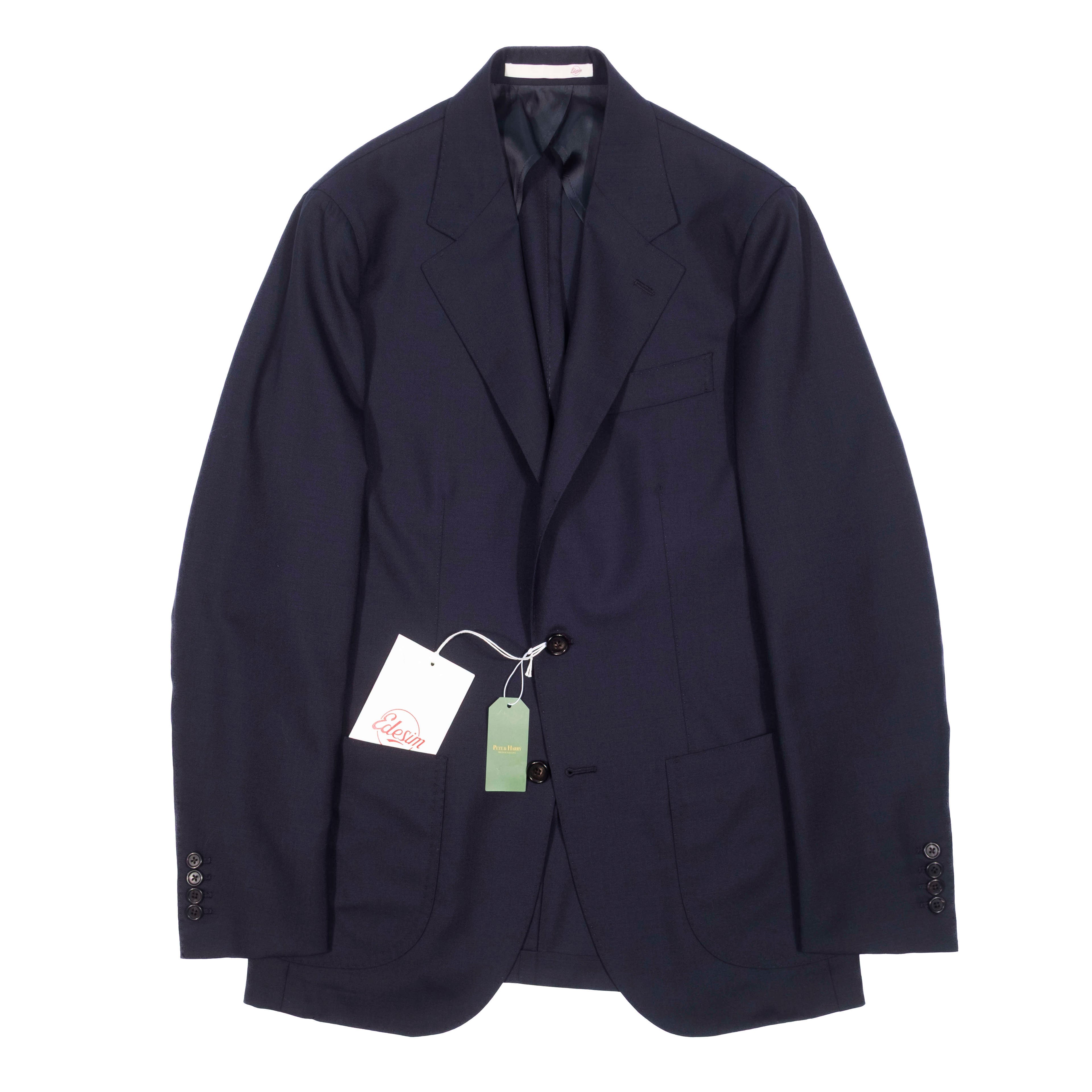 Neapolitan Hand Tailored Navy Wool Sport Coat 50