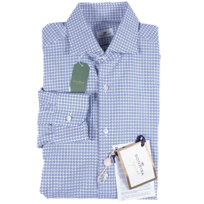 Retail Price 2400 - Sonrisa White and Blue Shirt