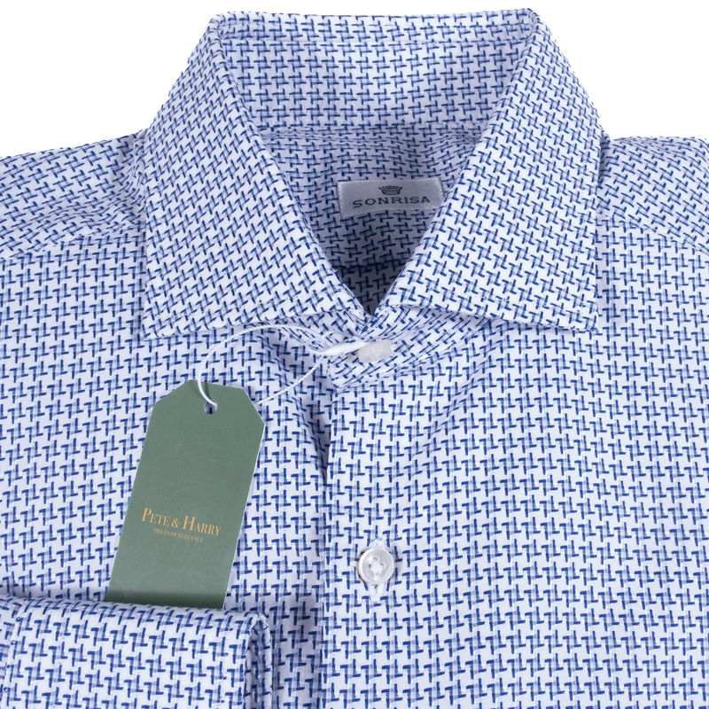 Retail Price 2400 - Sonrisa White and Blue Shirt