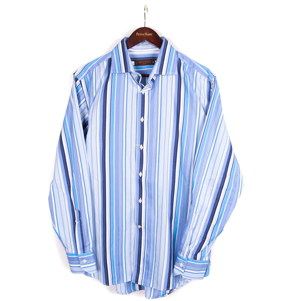 Blue & White Striped Buttondown Shirt