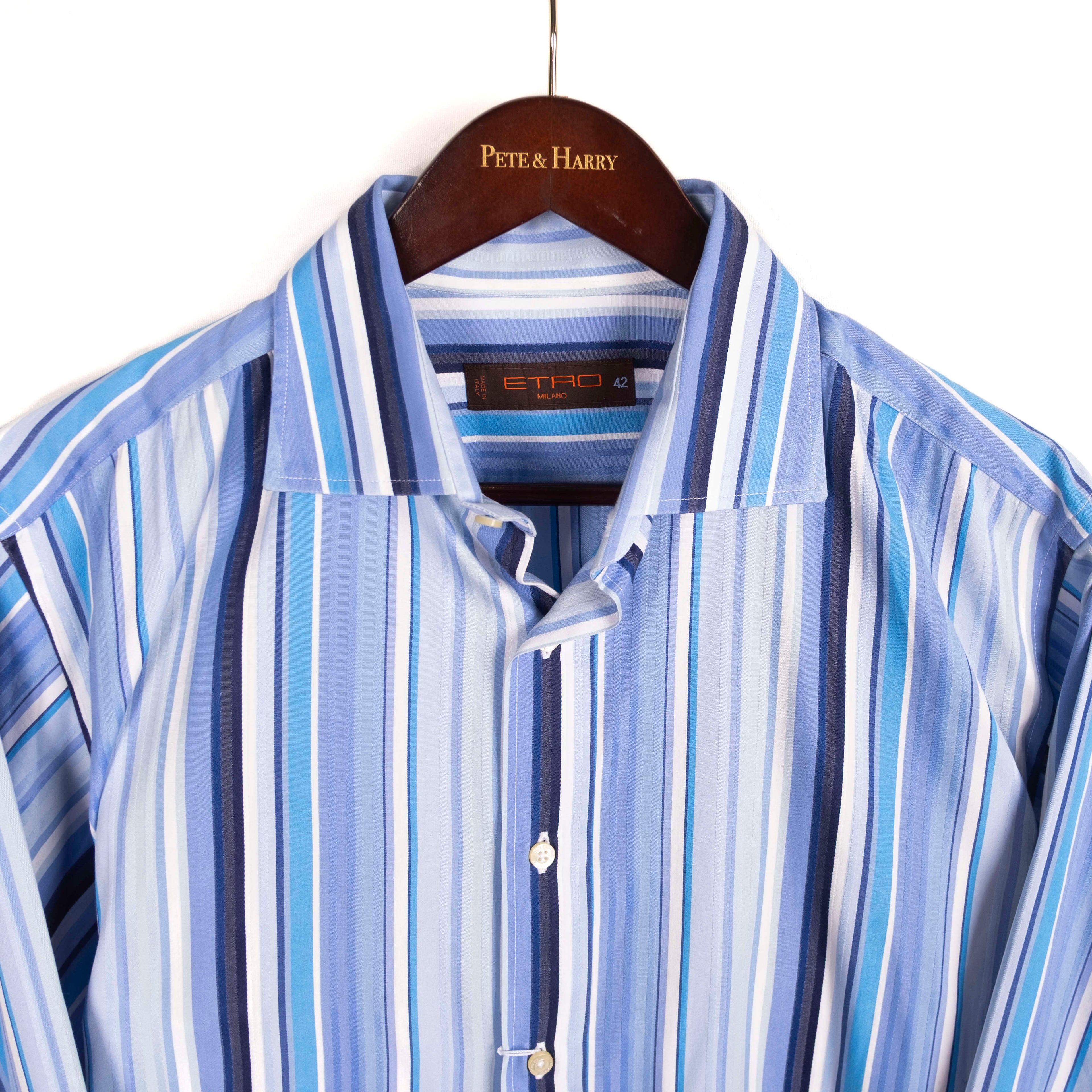 Blue & White Striped Buttondown Shirt