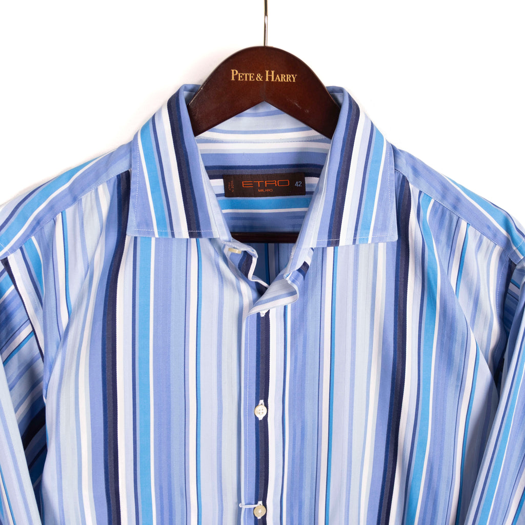 Blue & White Striped Buttondown Shirt