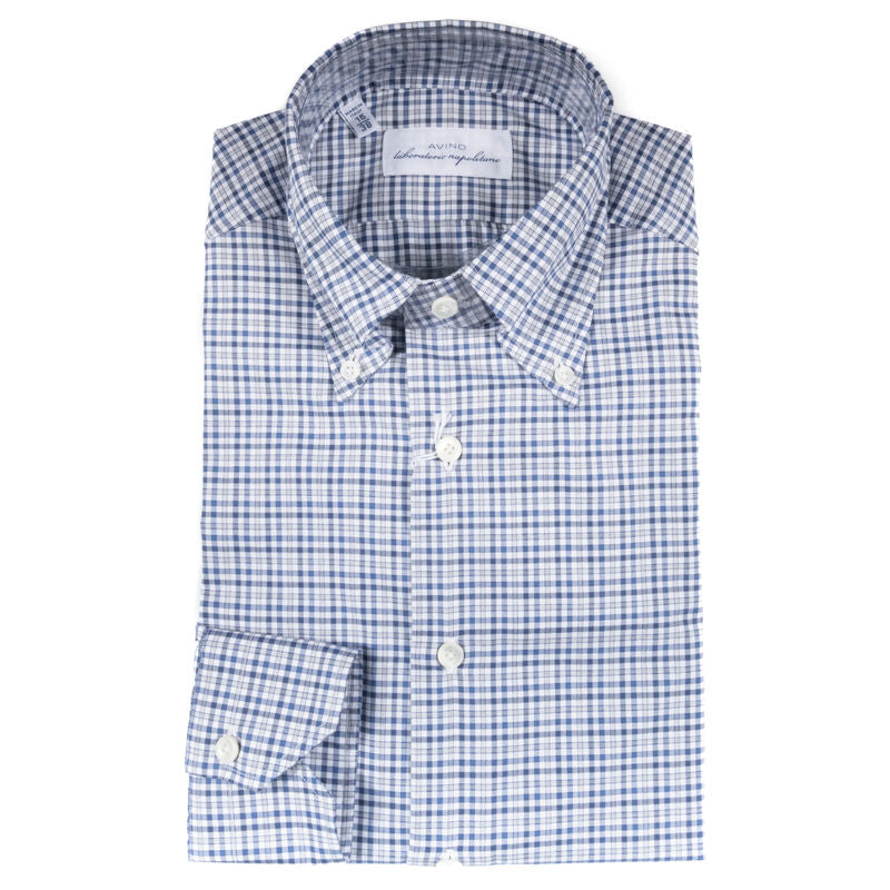 Blue and Grey Checks Buttondown Shirt