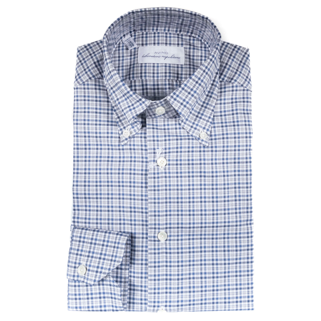 Blue and Grey Checks Buttondown Shirt