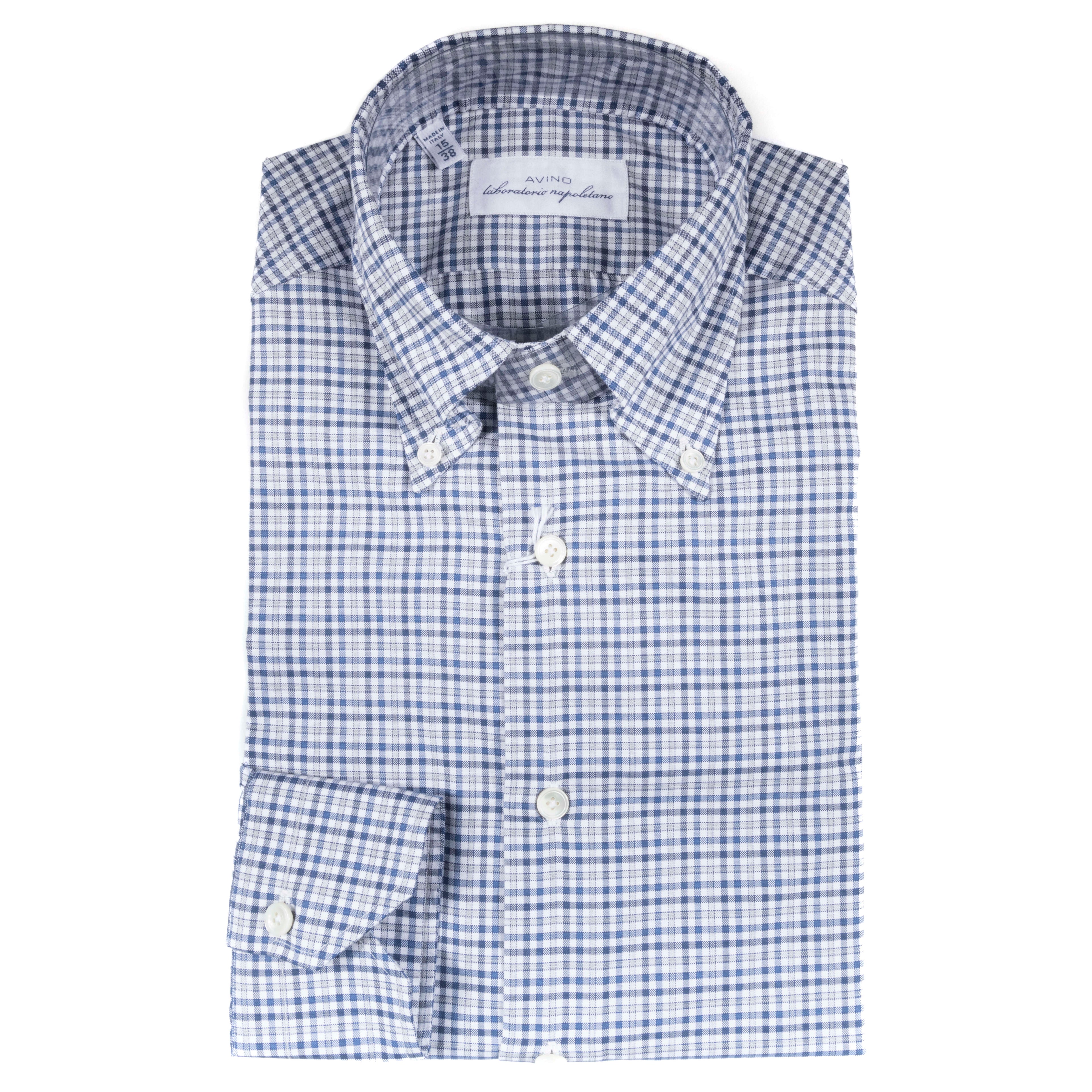 Blue and Grey Checks Buttondown Shirt
