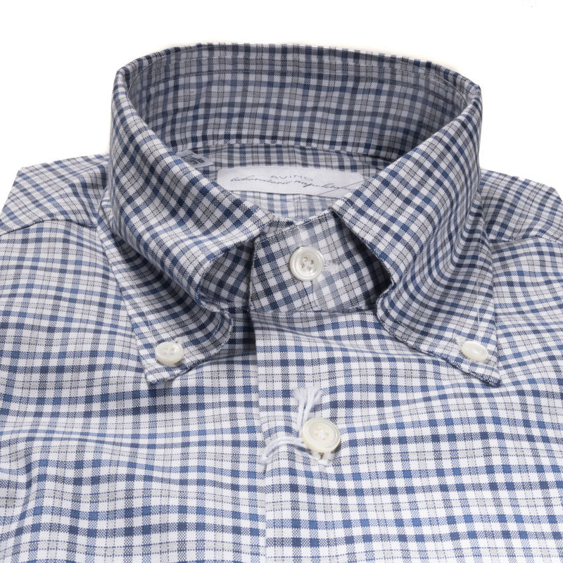 Blue and Grey Checks Buttondown Shirt