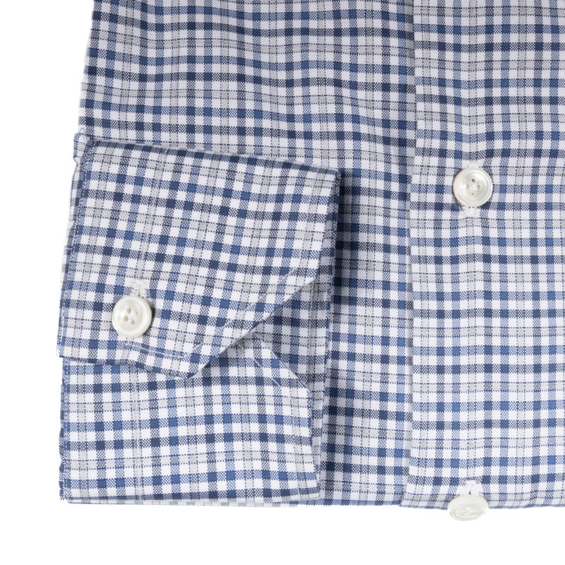 Blue and Grey Checks Buttondown Shirt