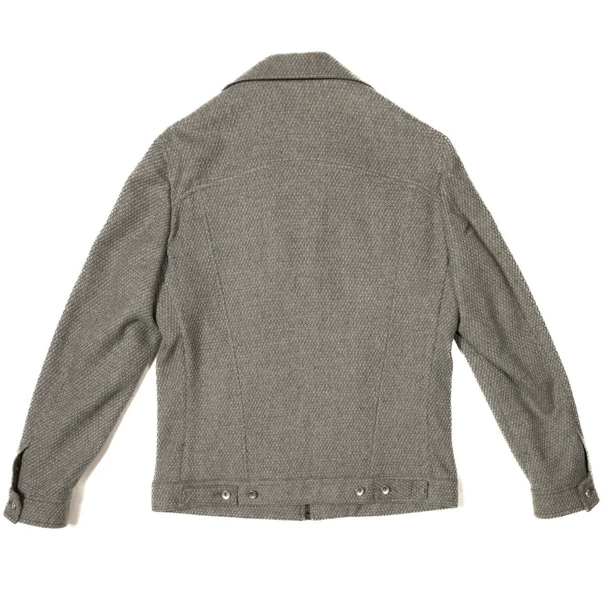 Neapolitan Hand Tailored Jacket in Grey Knit Loro Piana Cashmere Sz 52