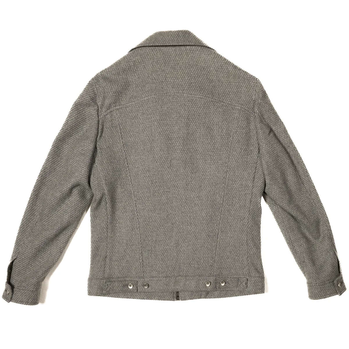 Neapolitan Hand Tailored Flight Jacket in Grey Knit Loro Piana Cashmere