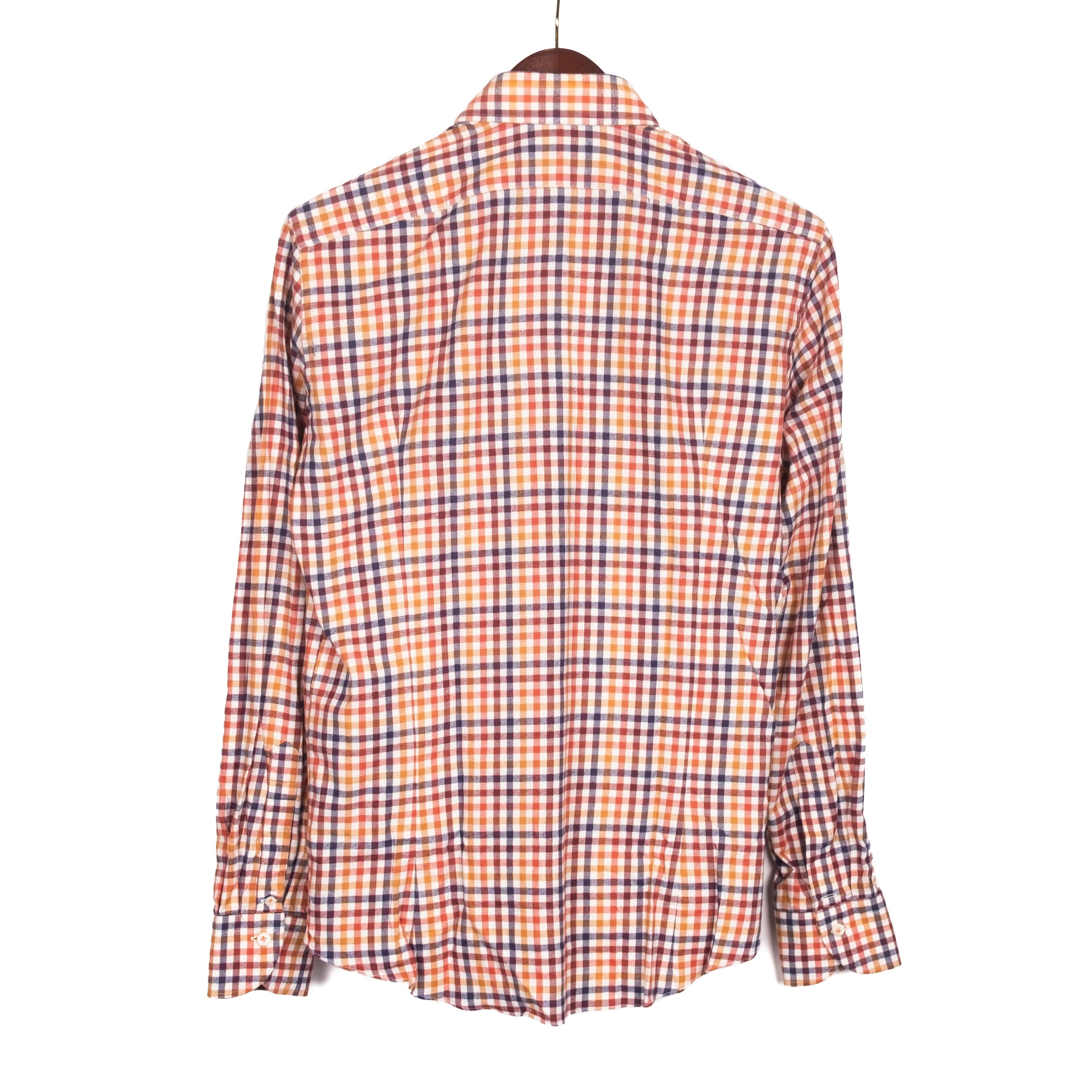 Red, Blue and Orange Gingham Buttondown Shirt