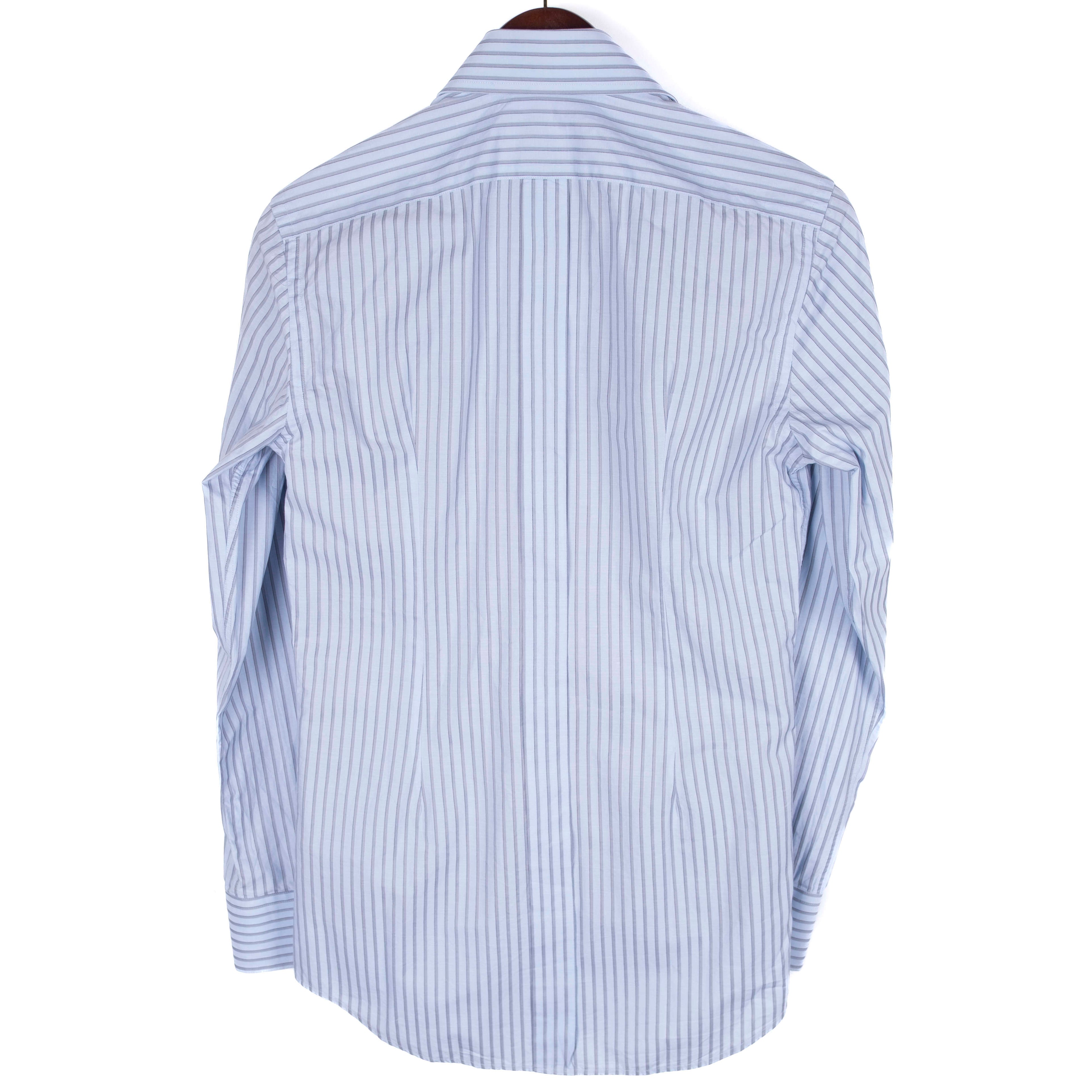 Light Blue Grey Striped Shirt