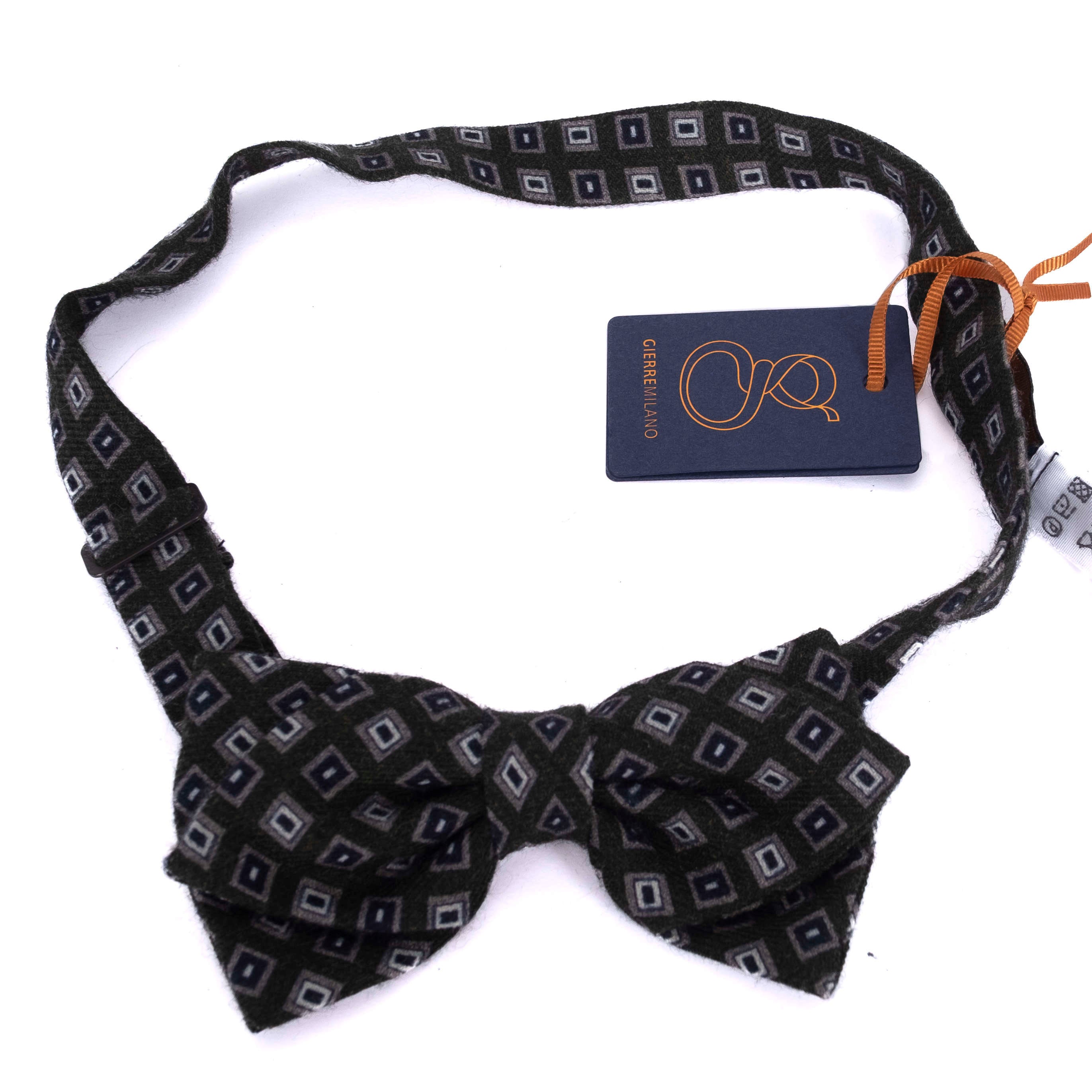 Grey Medallion Bow Tie