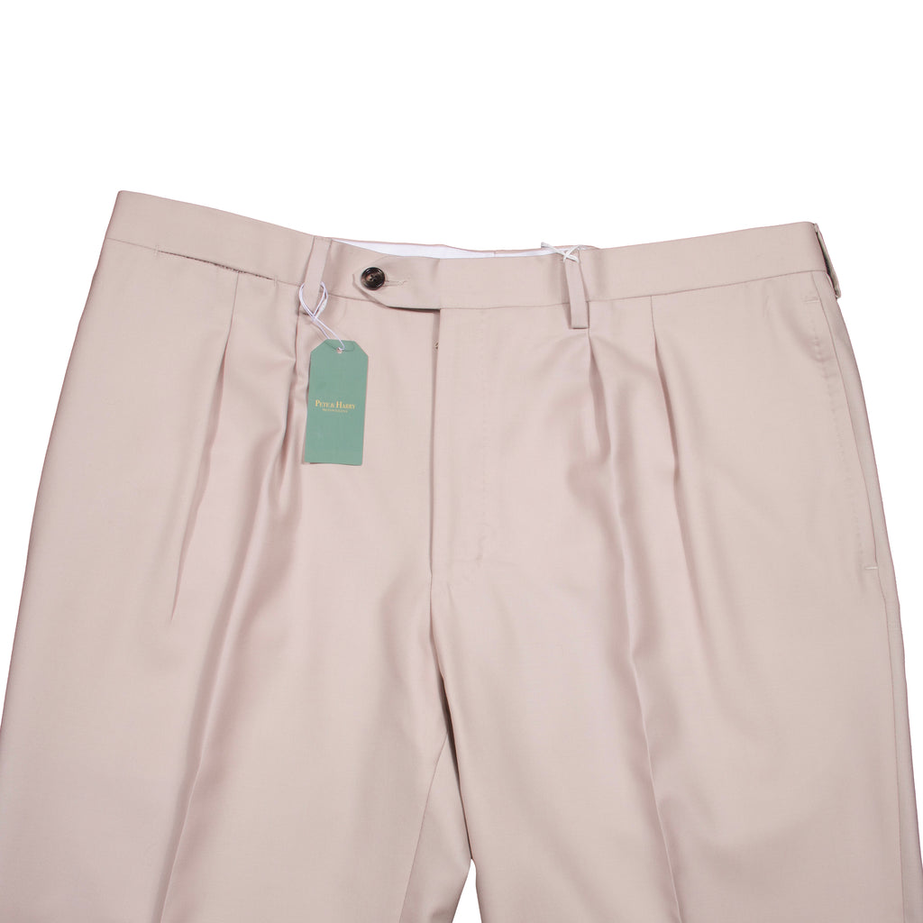 Neapolitan Hand Tailored Beige Trousers Sz 48