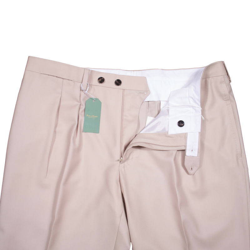 Neapolitan Hand Tailored Beige Trousers