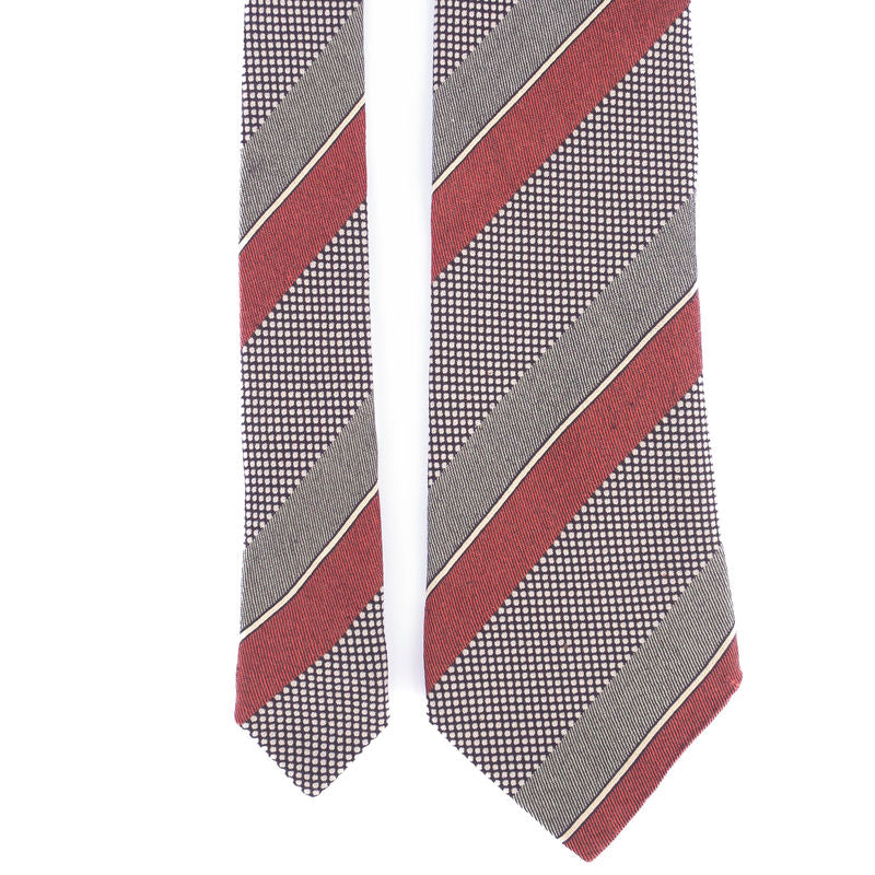 Navy with Green and Red Stripe Tie