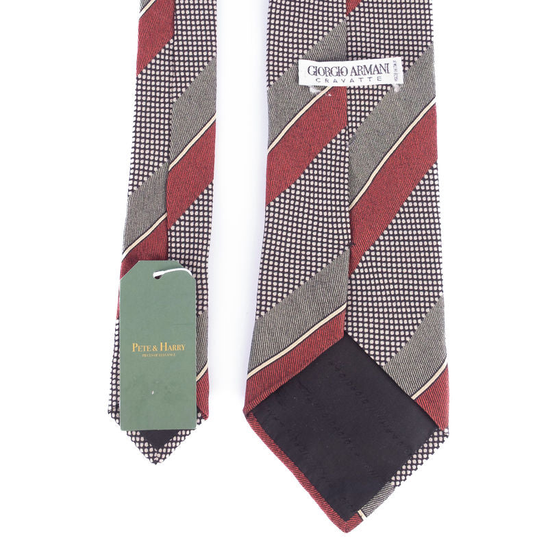 Navy with Green and Red Stripe Tie