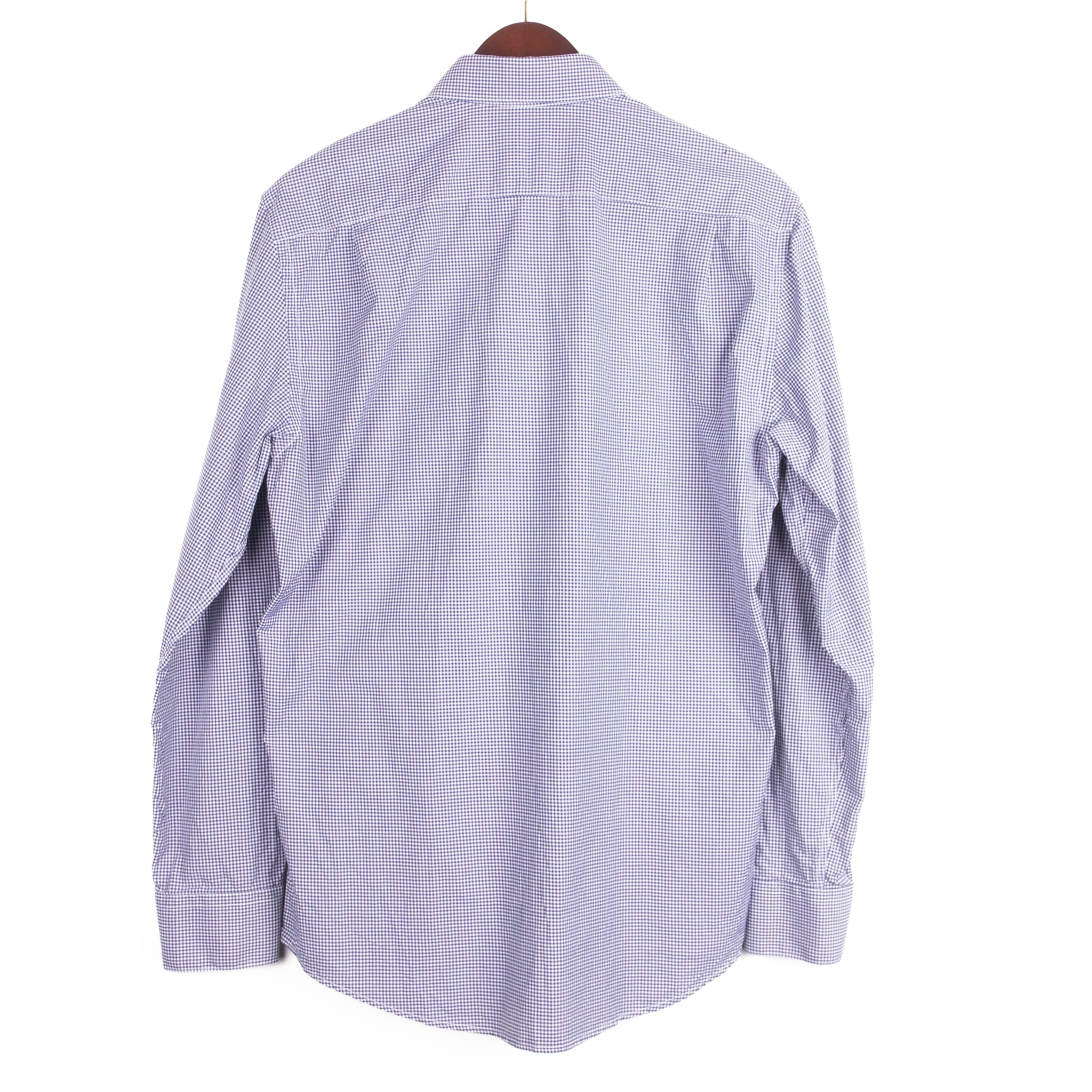 Blue and White Checked Buttondown Shirt