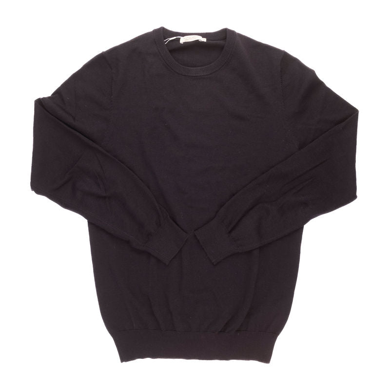 SuitSupply Navy Merino Wool Crewneck