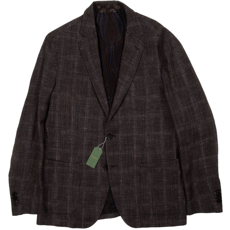 Etro Brown and blue checks Sport Coat