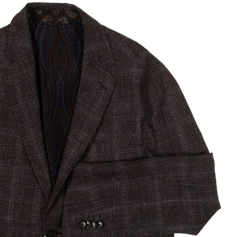 Etro Brown and blue checks Sport Coat