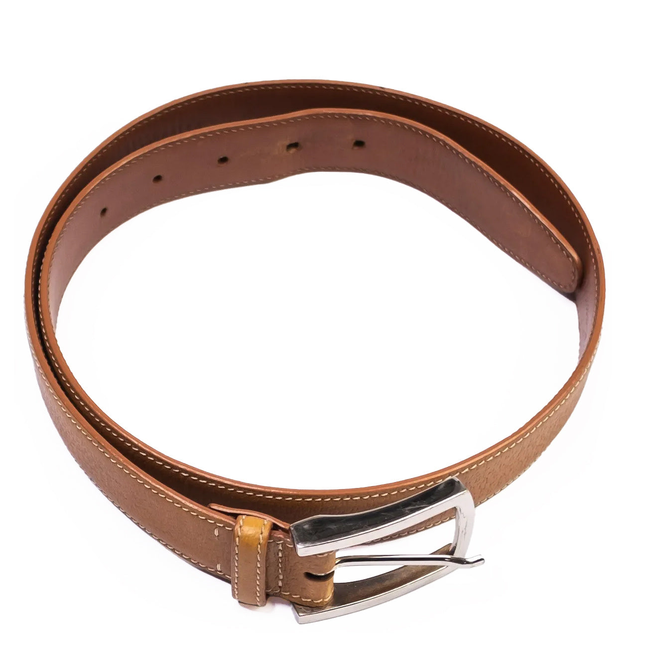 Ralph Lauren Purple Label Light Brown Leather Belt