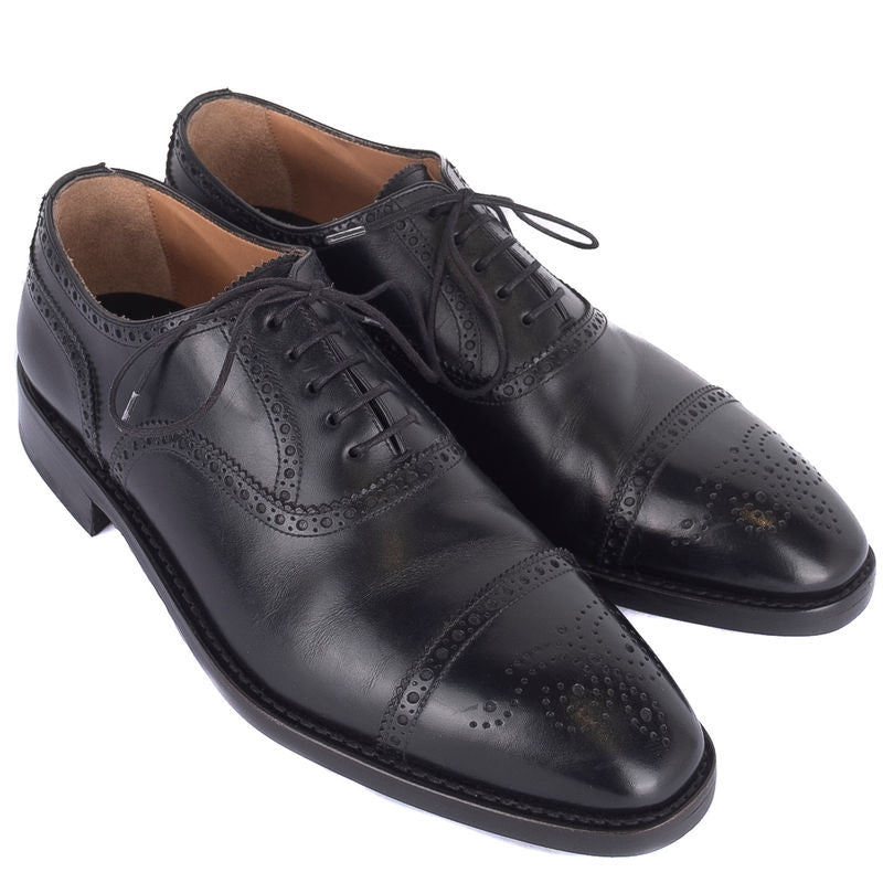 Box Calf Black Cap Toe Brogue Oxfords