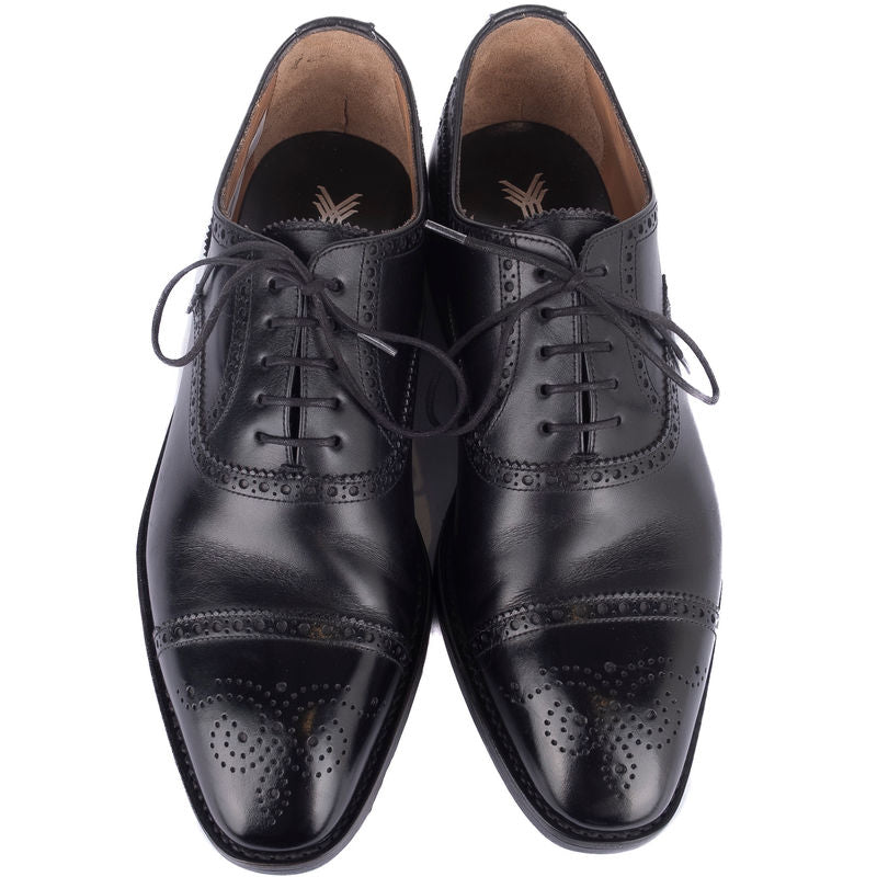 Box Calf Black Cap Toe Brogue Oxfords