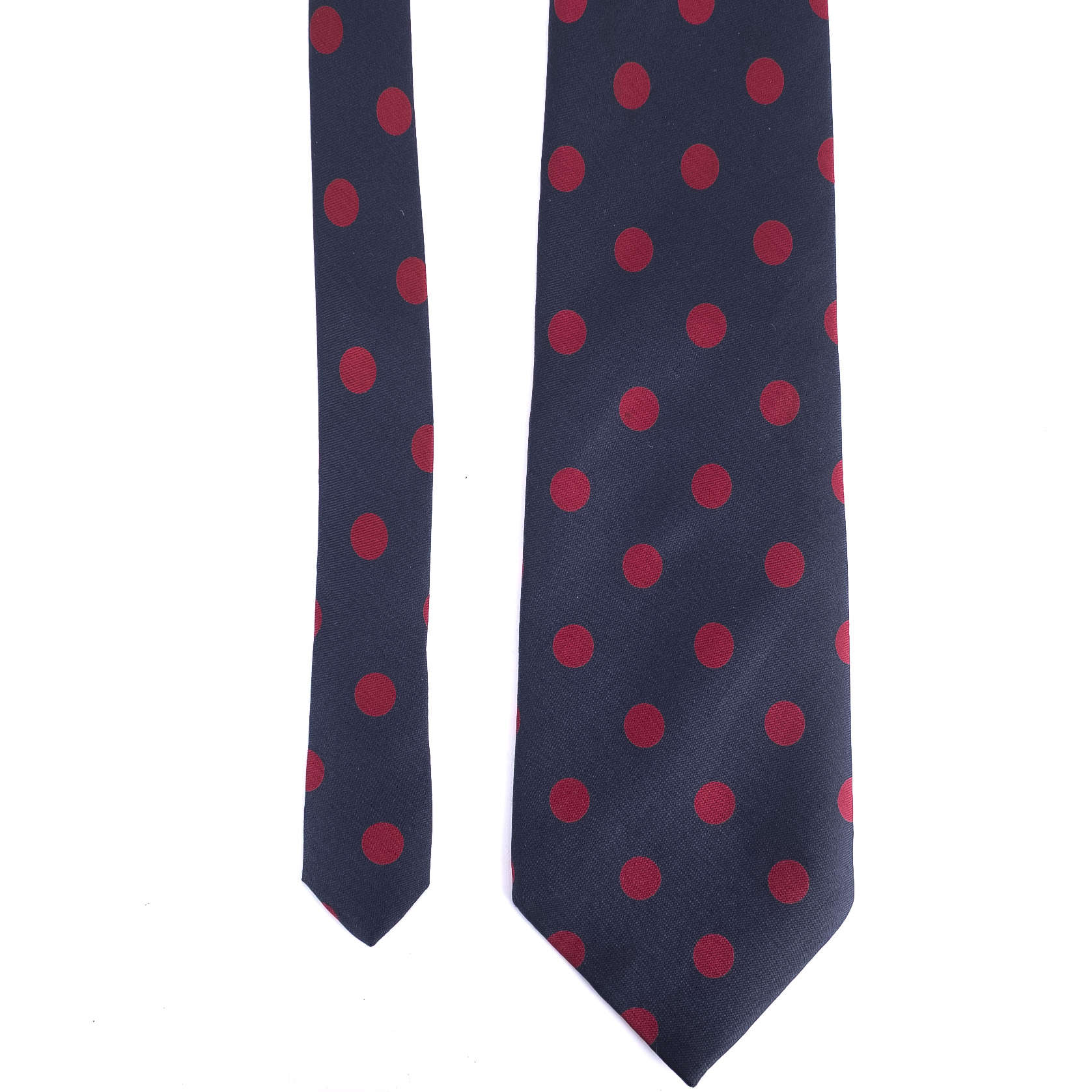 Navy Red Dotted Tie