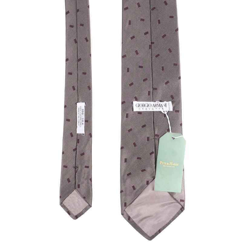 Armani Grey Small Pattern Tie