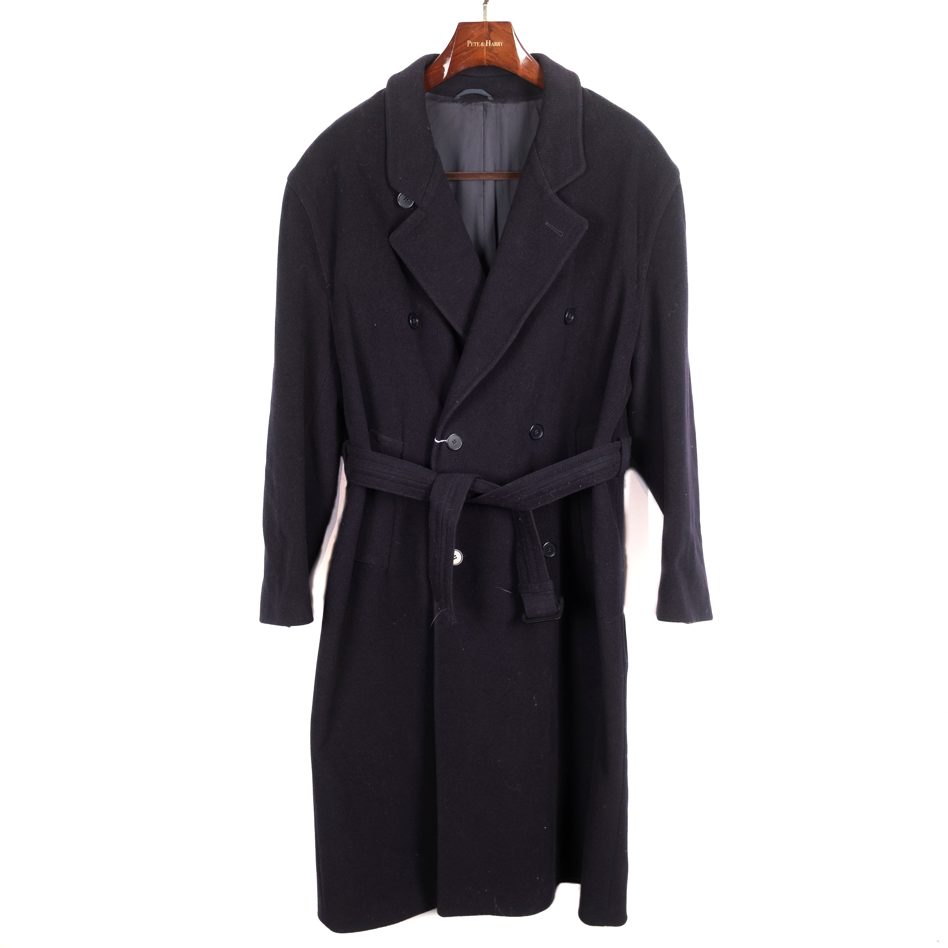 Navy Belted Coat