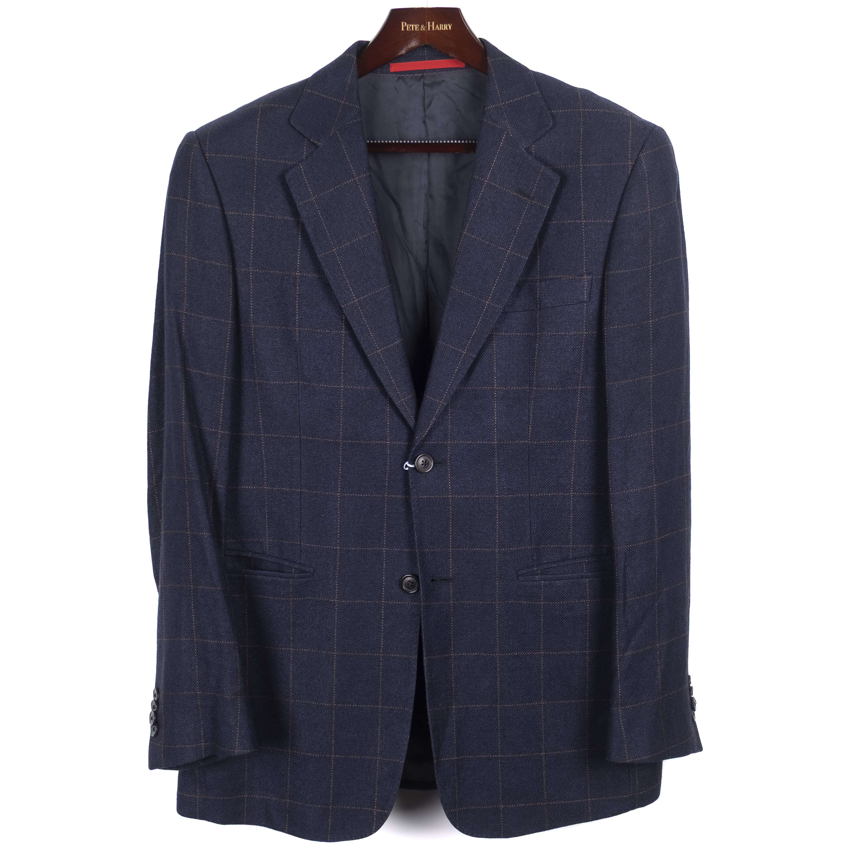 Navy Checked Sport Coat
