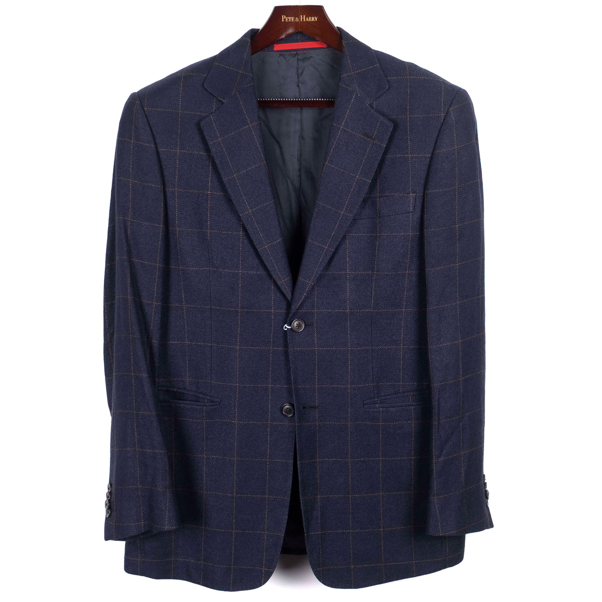 Navy Checked Sport Coat