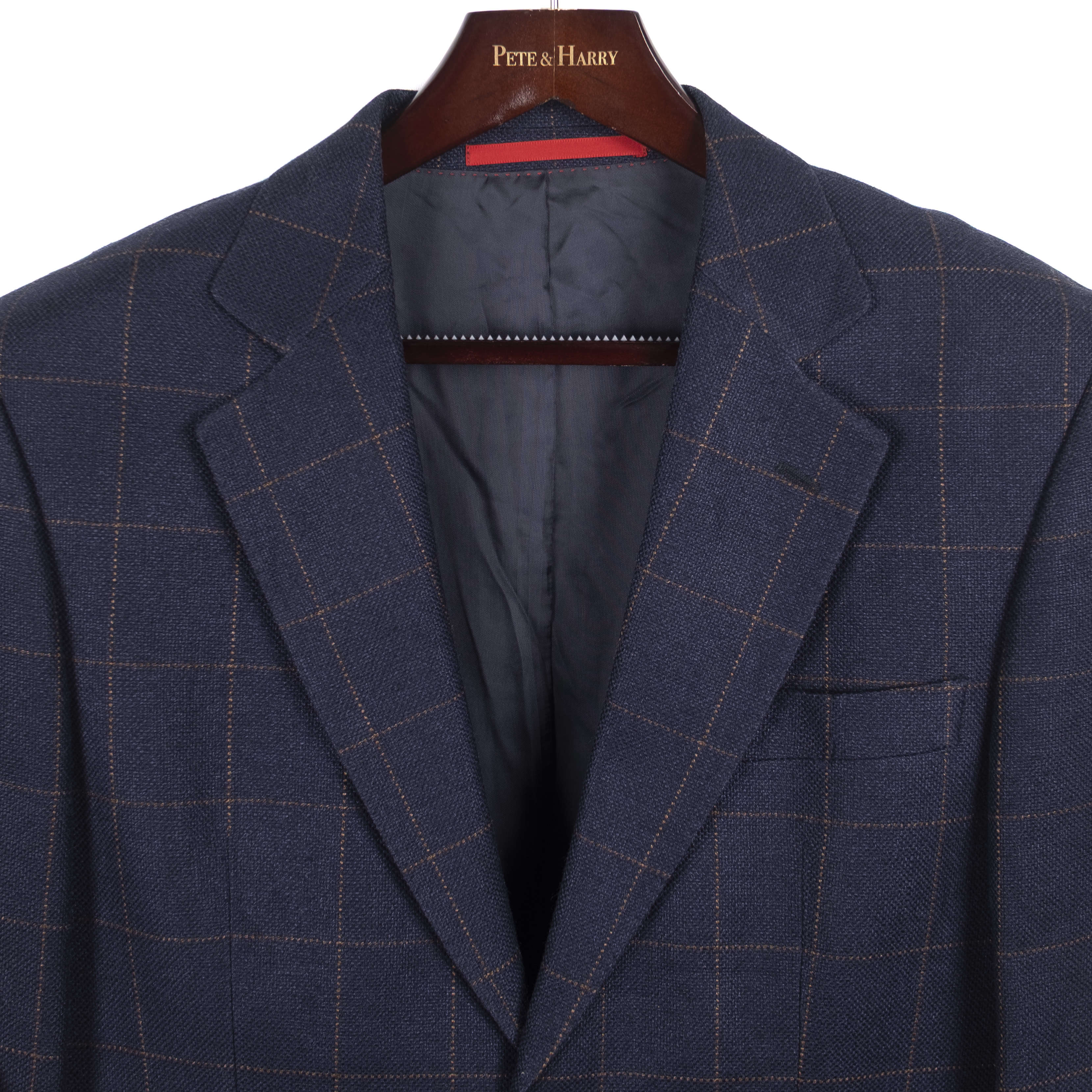 Navy Checked Sport Coat