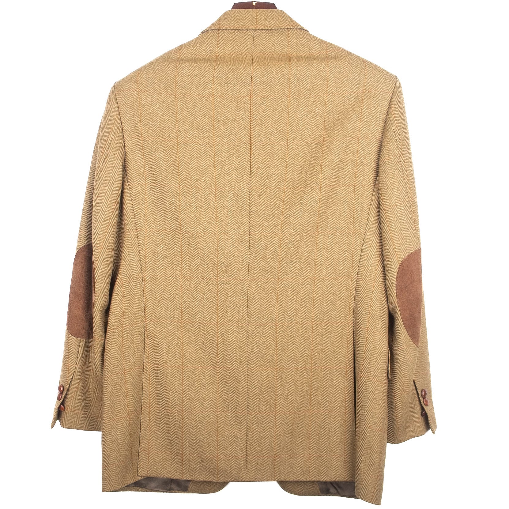 Brown Herringbone Sport Coat with Elbow Patches