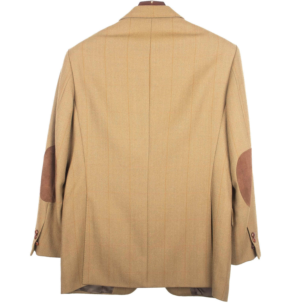 Brown Herringbone Sport Coat with Elbow Patches
