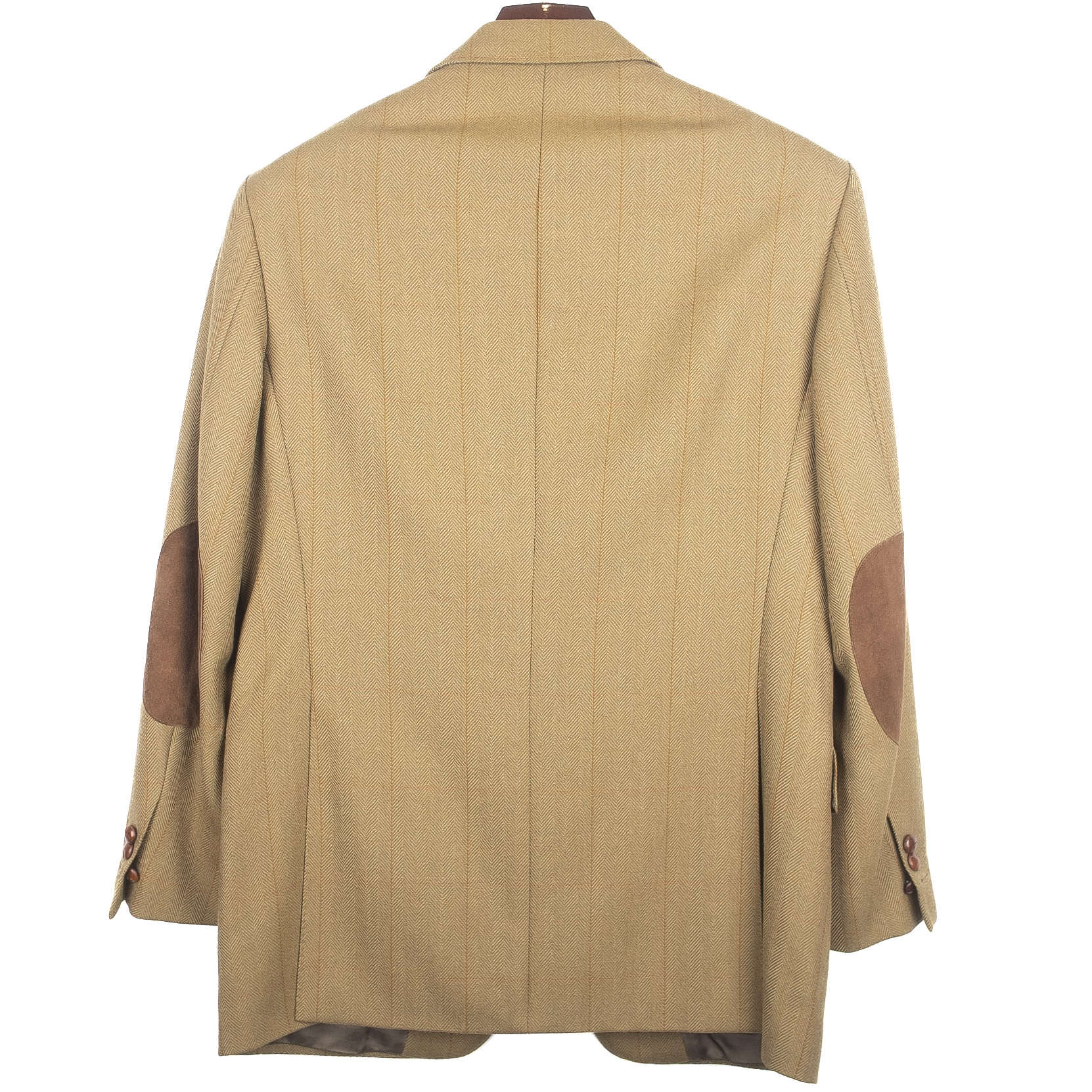 Brown Herringbone Sport Coat with Elbow Patches